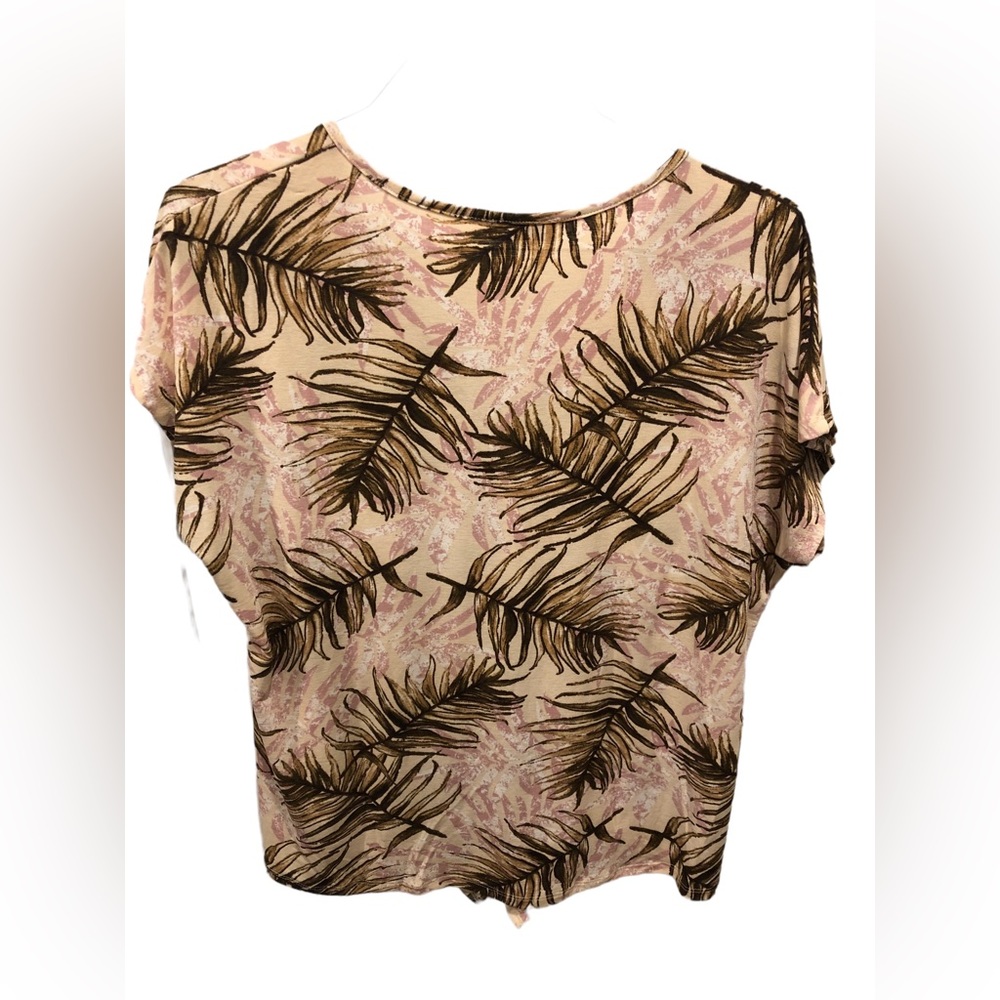 Lavish Size Large tie & button detail blouse coastal summer style cape sleeve - Picture 11 of 14